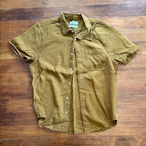 Madewell Men's Tan Casual Button Down Shirt